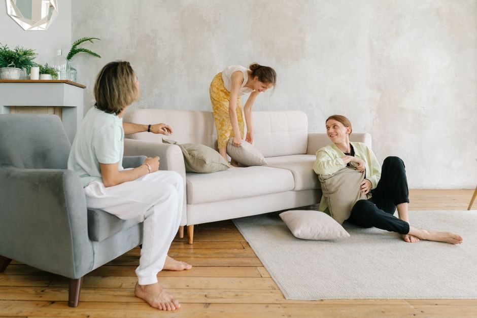 A bright, welcoming London family home living room