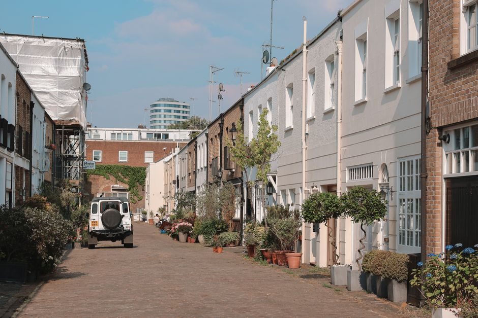 New-build apartments in a London residential neighbourhood