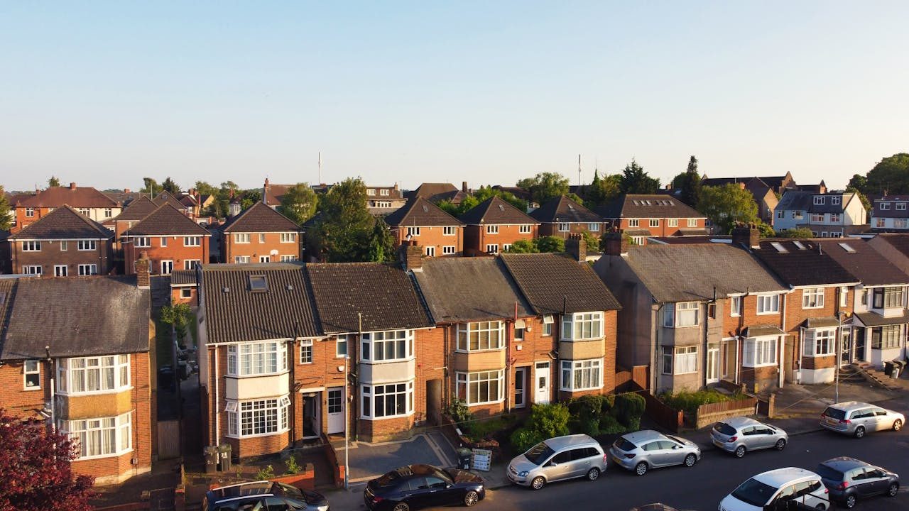 Row of London residential houses — UK rental property market 2026
