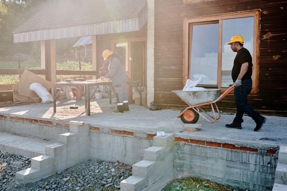 A residential development under construction in the UK