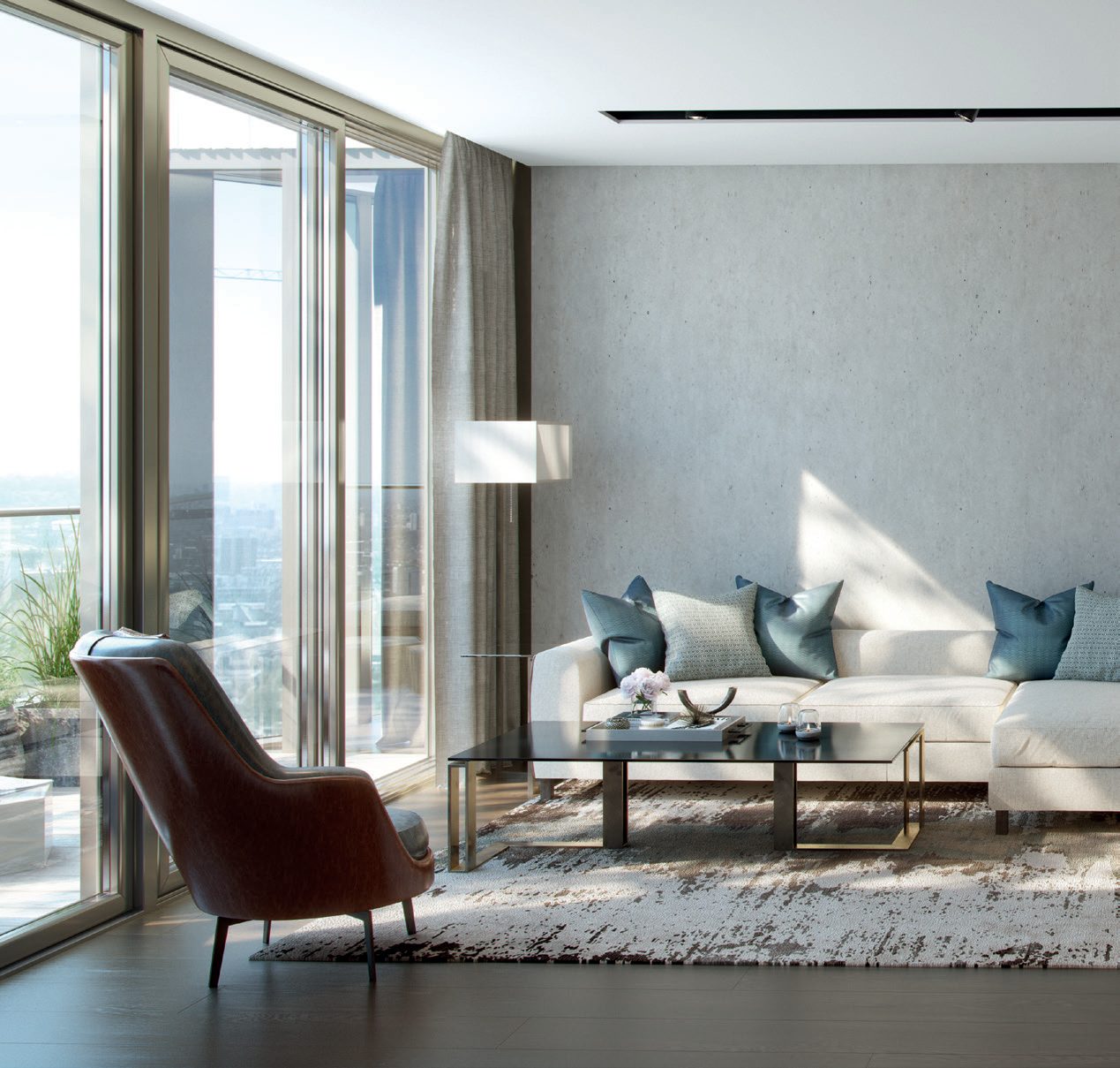 One Park Drive 精緻客廳,Goddard Littlefair 室內設計