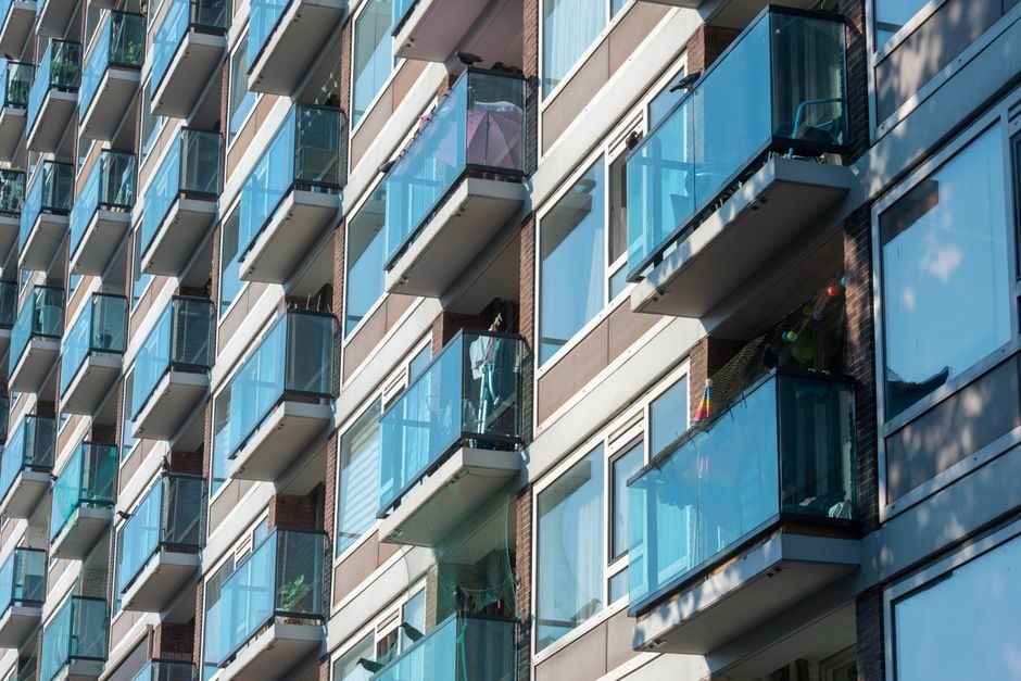 A modern residential apartment building in London
