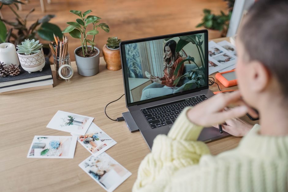 An overseas buyer reviewing a London property remotely by video call