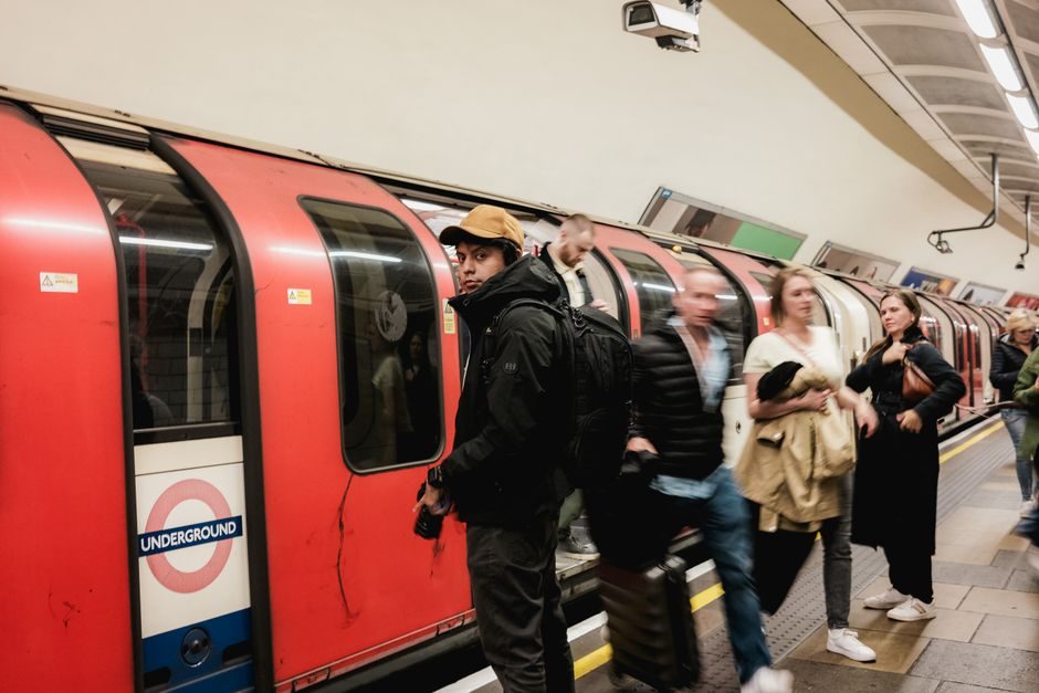 A London Underground station, illustrating the transport connectivity around WC2
