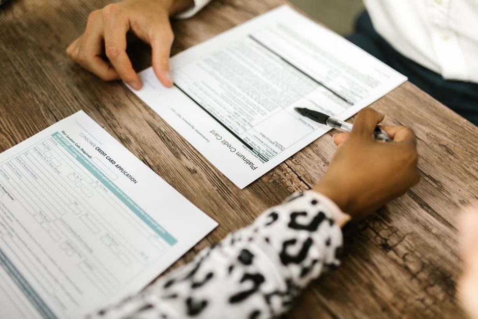 Overseas buyer reviewing UK mortgage application documents