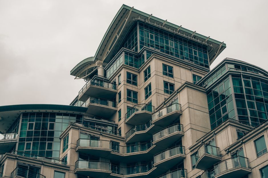 New build residential development under construction in London
