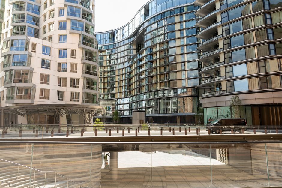 New residential apartment buildings in an East London regeneration area