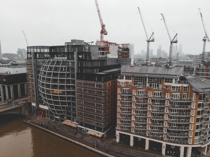 New residential construction in a London regeneration zone