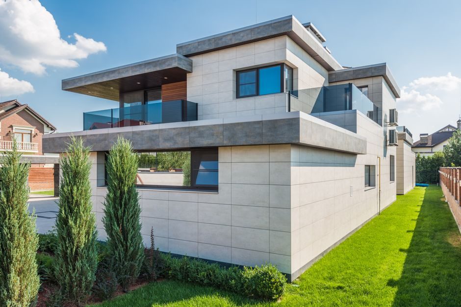 Modern new-build residential development in London